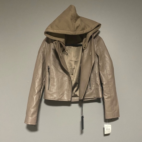 Blank NYC Meant to Be Moto Jacket with Removable Hood - Picture 3 of 6